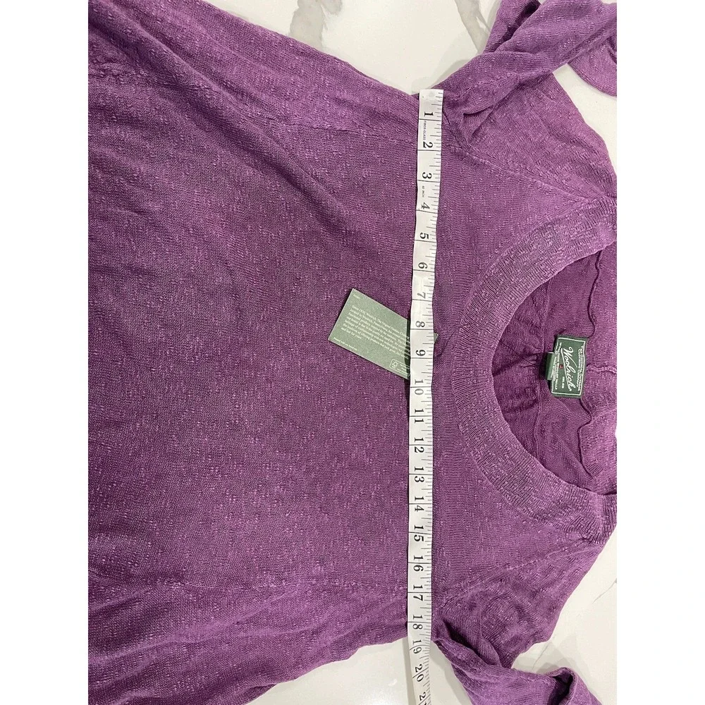 NWT Woolrich Sweater Sz M Cropped summer Lightweight‎ AK38